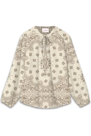 MC2 SAINT BARTH Blouses, female, , S, Silk Voile Bandana Print Women