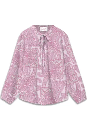 MC2 SAINT BARTH Blouses, female, , M, Silk Voile Cashmere Print Women