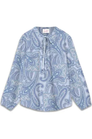 MC2 SAINT BARTH Blouses, female, , M, Silk Voile Cashmere Print Women