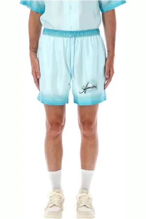 AMIRI Casual Shorts, male, , M, Silk Resort Club Cerulean Shorts