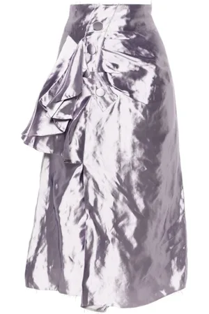 Maison Margiela Midi Skirts, female, , XS, Dark Lilac Midi Skirt