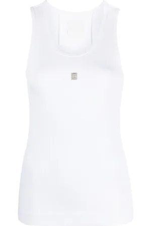 Givenchy Ribbed Tank Top with Metallic Detail