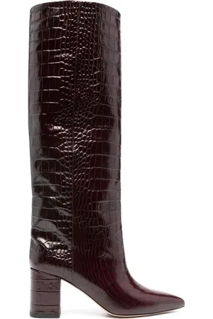 PARIS TEXAS Croc-Effect Leather Boots