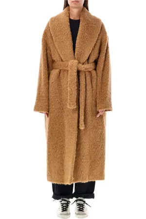 Golden Goose Belted Coats, female, , 2XS, Teddy Fabric Belted Over Coat