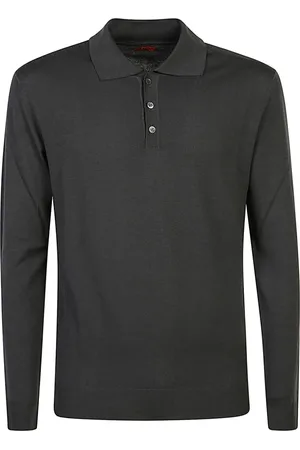 BARENA Polo Shirts, male, , L, Grey Sweatshirt Aw24