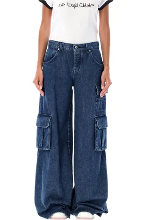 OFF-WHITE Cargo Wide Leg Deep Jeans