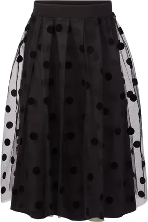 Nina Ricci Midi Skirts, female, , S, Polka-Dot Tulle Pleated Skirt