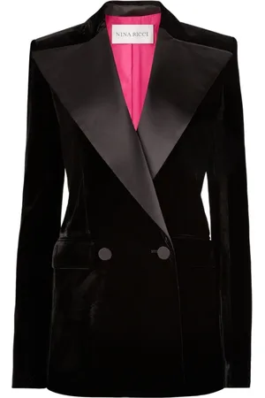 Nina Ricci Blazers, female, , M, Velvet Double-Breasted Blazer