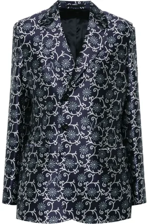 Kenzo Jacquard Jacket with Notched Lapels