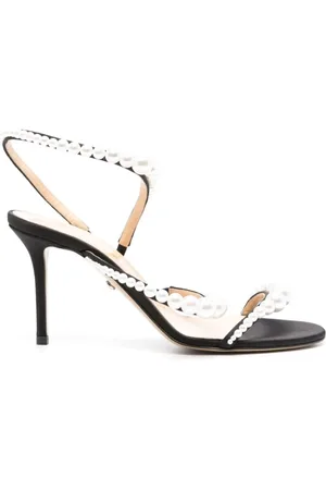 Mach & Mach Satin Pearl Sandals