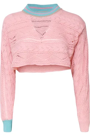AKEP Round-neck Knitwear, female, , XS, Crochet Effect Jumper Made in Italy