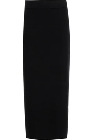 Fabiana Filippi Maxi Skirts, female, , L, Elegant Ribbed Midi Skirt