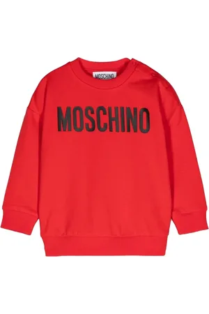 Moschino Sweatshirts, unisex, , 3 Y, Long Sleeve Contrast Print T-shirt