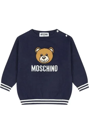 Moschino Teddy Jacquard Wool-Cotton Jumper