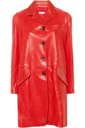 Bally Single-Breasted Coats, female, , XS, Lambskin Panelled Coat