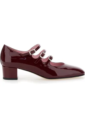 Carel Pumps, female, , 5 UK, Burgundy Patent Heel Shoes