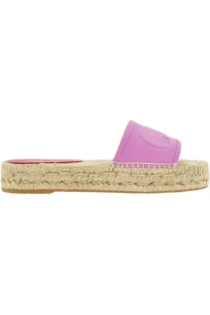 Carolina Herrera Quilted Initials Insignia Leather Espadrilles