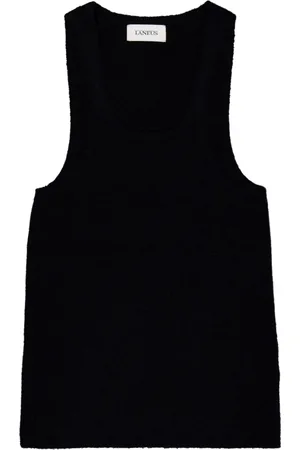 LANEUS Wool Sleeveless Round Neck Top