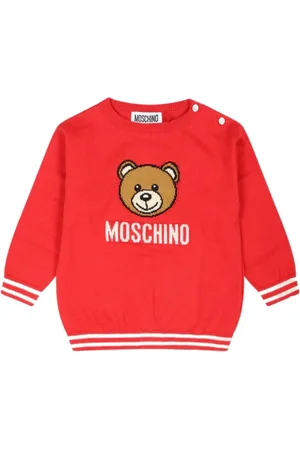 Moschino Knitwear, unisex, , 3 Y, Jacquard Wool-Cotton Jumper with Teddy