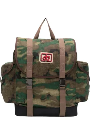 Dsquared2 Backpacks, unisex, , ONE SIZE, Camouflage Maxi Backpack with D2 Pattern