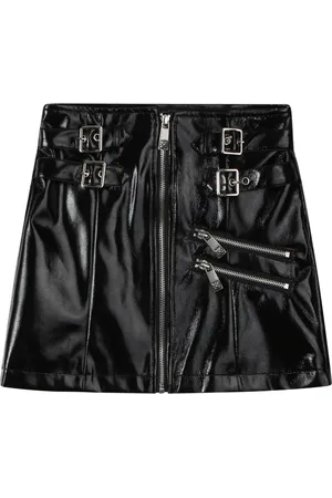 John Richmond Skirts, female, , 8 Y, Faux Leather Straight Cut Skirt