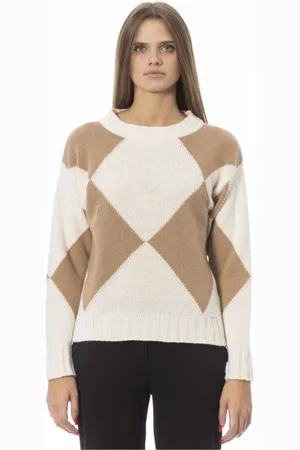 BALDININI Round-neck Knitwear, female, , M, Elegant Jumper with Monogram Detail