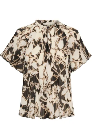INWEAR Black Silhouette Flowers Top