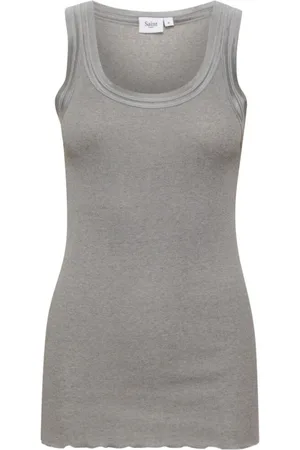 Saint Tropez Sleeveless Tops, female, , XL, MayaSZ Tank Top Mist Grey Melange
