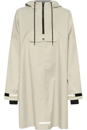 Cream Capes, female, , S/M, Oversized Anorak Feather Gray Jacket