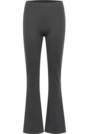 Kaffe Wide Trousers, female, , 2XL, Flared Leggings Trousers Black Oyster