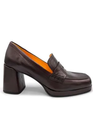 MARA BINI Pumps, female, , 3 UK, Soft Leather Moccasin Coffee