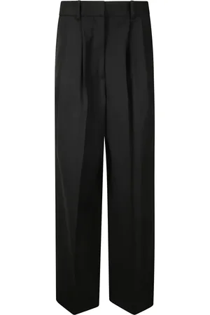 P.A.R.O.S.H. Wide Trousers, female, , M, Palazzo Wool Trousers with Pockets