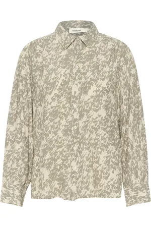 Soaked in Luxury Shirts, female, , XL, Elegant Shadow Drop Print Shirt Blouse