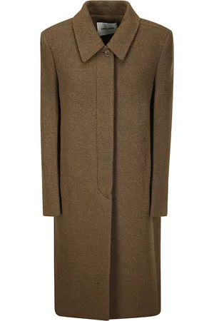Low Classic Fluffy Wool Mac Coat