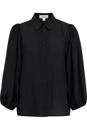 Soaked in Luxury Feminine Shirt with Puff Sleeves