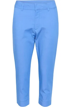 Kaffe Cropped Trousers, female, , 3XL, Stylish Ultramarine Capri Trousers