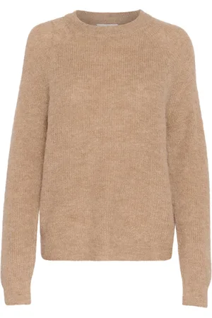 Soaked in Luxury Round-neck Knitwear, female, , M, Raglan Pullover Knit Burro