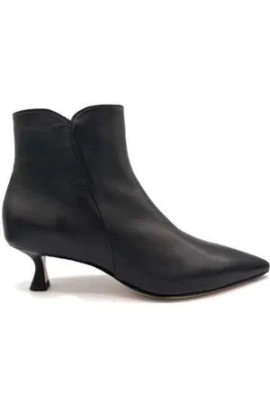 MARA BINI Leather Ankle Boot Zipper Closure