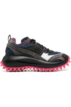 vic matiè Sneakers, female, , 3 UK, Indigo Blue Multi-Panel Platform Trainers