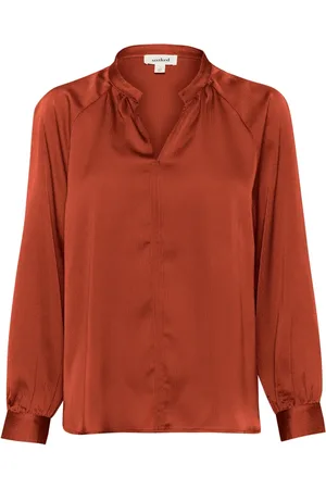 Soaked in Luxury Shirts, female, , XL, Elegant Siloana Blouse in Russet