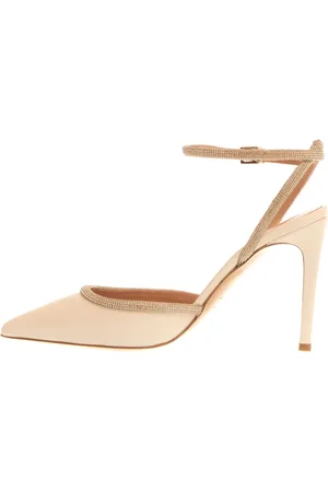 NINALILOU Ivory Nappa Slingback Sandals