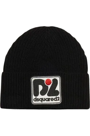 Dsquared2 Hats & Caps, unisex, , S, Wool Blend Embroidered Beanie Hat