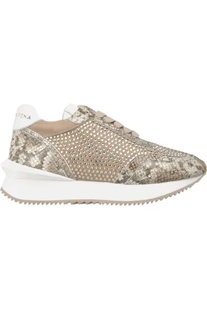 Alma en Pena Shiny leather platform trainers