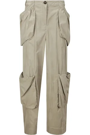 Low Classic Velvet Trousers with Large Pockets