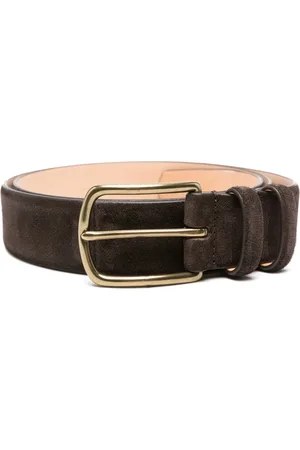 Officine creative Belts, male, , 105 CM, Suede Belt with OC Strip Design