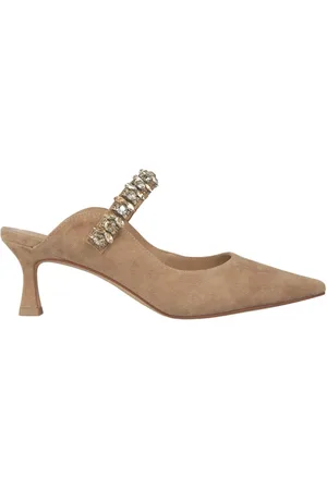 Alma en Pena Heeled Mules, female, , 3 UK, Stylish Heeled Mule with Rhinestone Detail
