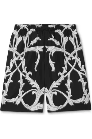 VERSACE Casual Shorts, male, , M, Barocco Print Silk Shorts