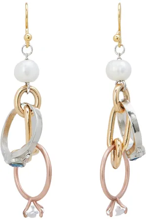 Marni Earrings, female, , ONE SIZE, Drop Earrings with Chains and Rings