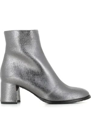 ROBERTO DEL CARLO Heeled Boots, female, , 3 UK, Steel Lamé Leather Ankle Boots