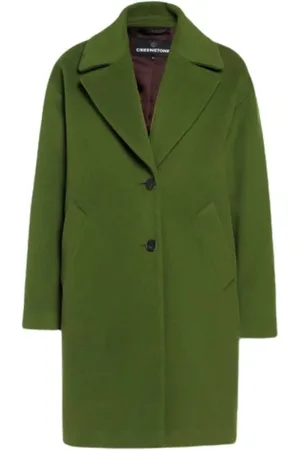 Creenstone Double-Breasted Coats, female, , M, Relaxed Fit Wool Blend Coat